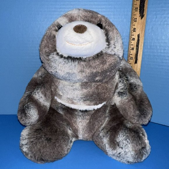 Vintage Gund Snuffles Teddy Bear 12" Plush Two-Tone Gray Brown Stuffed Animal - Picture 3 of 7